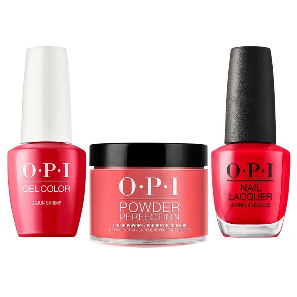 OPI 3 in 1 - L64 Cajun Shrimp - Dip, Gel & Lacquer Matching