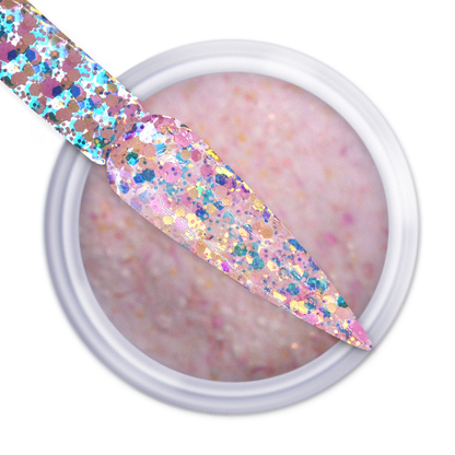 iGel Dip & Dap Powder - Mermaid Glitter - MG32 Precious Coral
