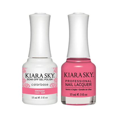 Kiara Sky Gel Nail Polish Duo - 428 Pink Colors - Serenade