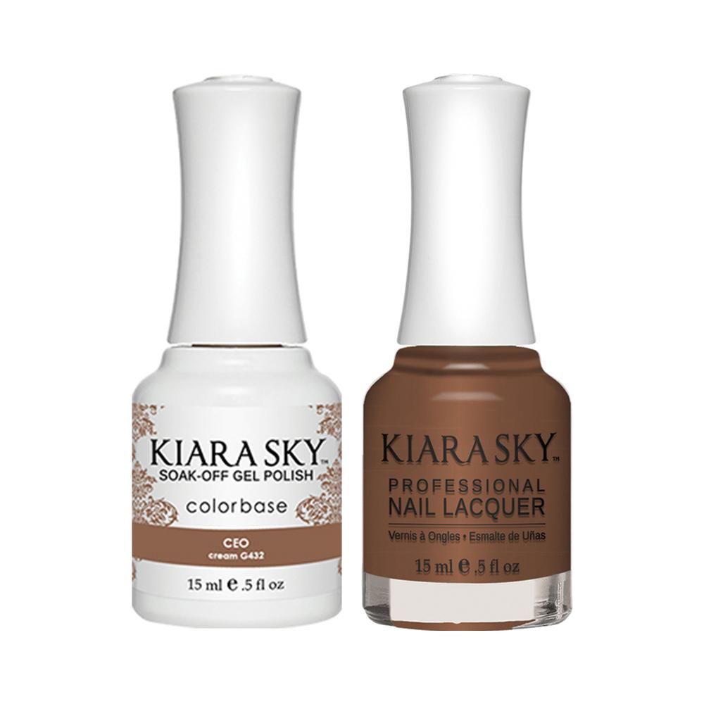 Kiara Sky Gel Nail Polish Duo - 432 Brown Colors - CEO