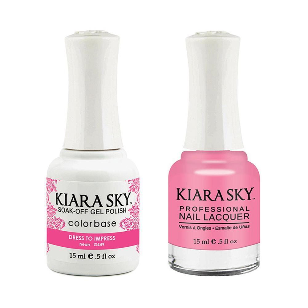 Kiara Sky Gel Nail Polish Duo - 449 Pink Colors - Dress ToImpress