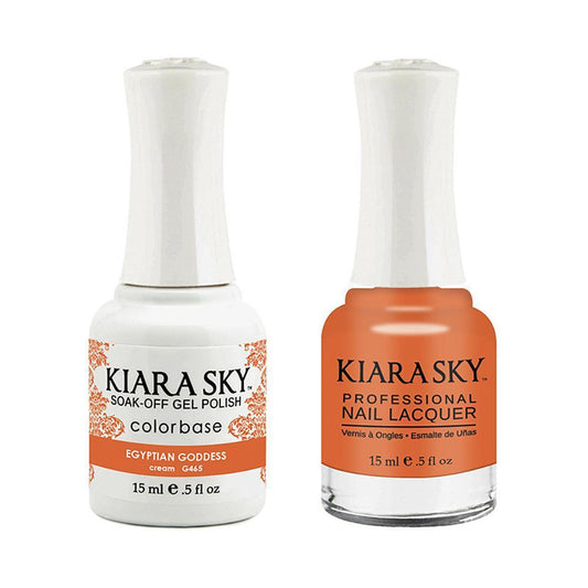 Kiara Sky Gel Nail Polish Duo - 465 Brown Colors - Egyptian Goddess