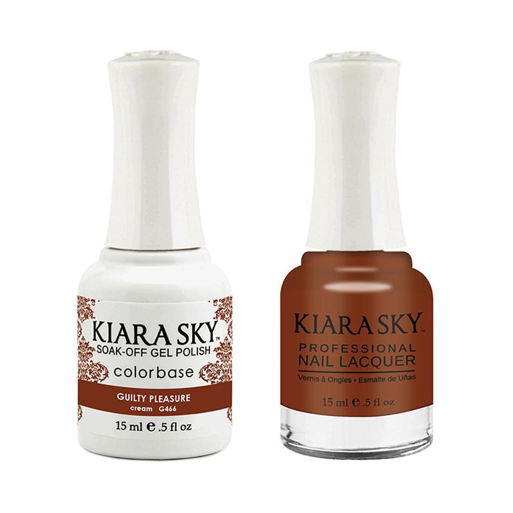 Kiara Sky Gel Nail Polish Duo - 466 Brown Colors - Guilty Pleasure