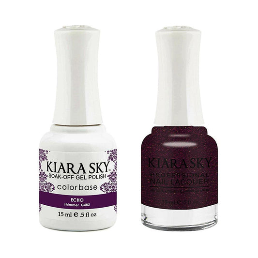 Kiara Sky Gel Nail Polish Duo - 482 Purple Colors - Echo