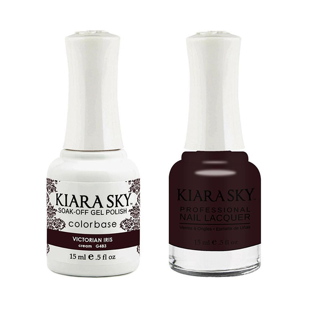 Kiara Sky Gel Nail Polish Duo - 483 Red Colors - VictorianIris