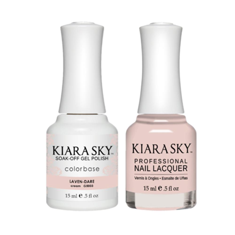 Kiara Sky 5003 LAVEN-DARE - All-In-One Gel Polish & Matching Nail Lacquer Duo Set - 0.5oz