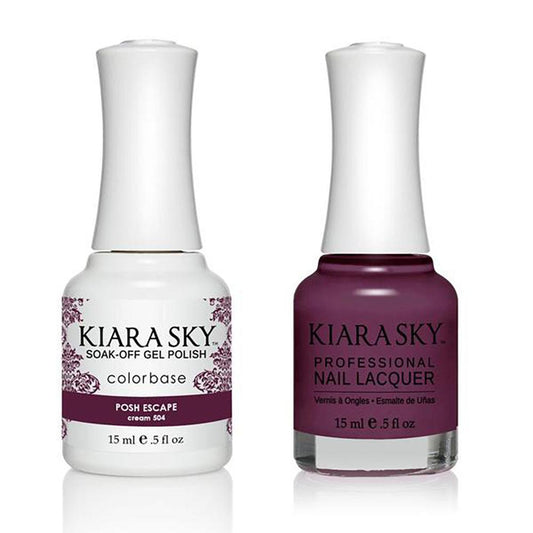 Kiara Sky Gel Nail Polish Duo - 504 Purple Colors - Posh Escape