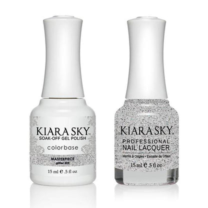 Kiara Sky Gel Nail Polish Duo - 505 Glitter Multi Colors - Masterpiece