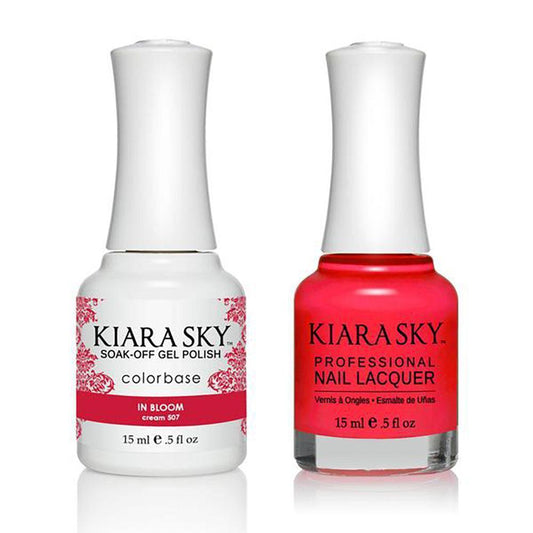 Kiara Sky Gel Nail Polish Duo - 507 Red Colors - In bloom