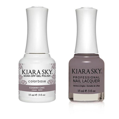 Kiara Sky Gel Nail Polish Duo - 512 Brown Colors - Country Chic