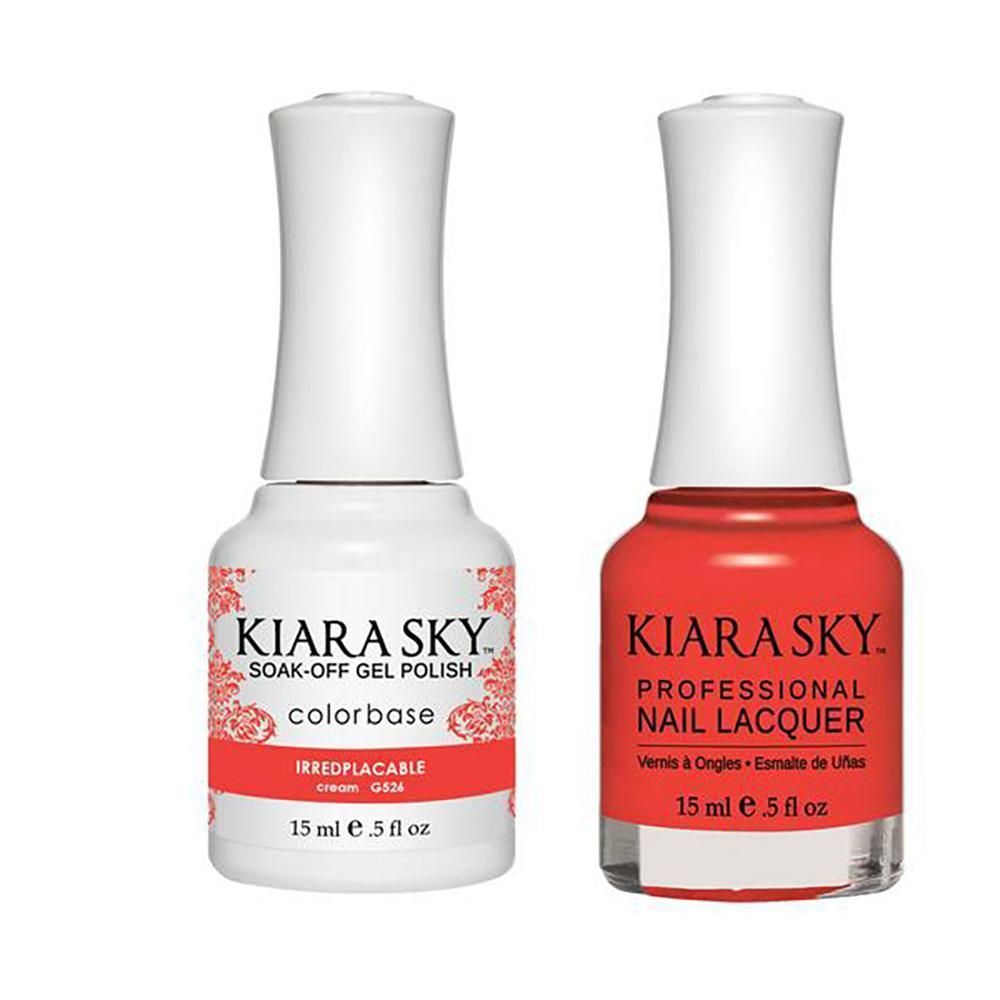 Kiara Sky Gel Nail Polish Duo - 526 Red Colors - Iredplacable