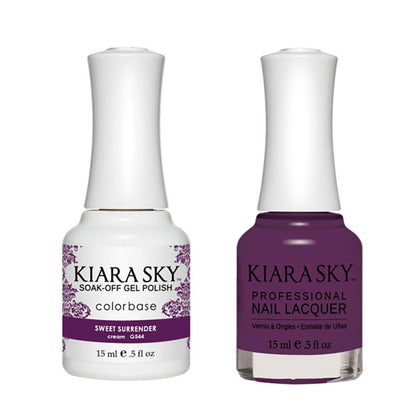 Kiara Sky Gel Nail Polish Duo - 544 Purple Colors - Sweet Surrender