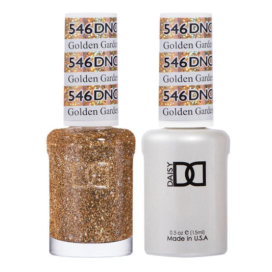 DND Gel Nail Polish Duo - 546 Gold Colors - Golden Gardens, WA