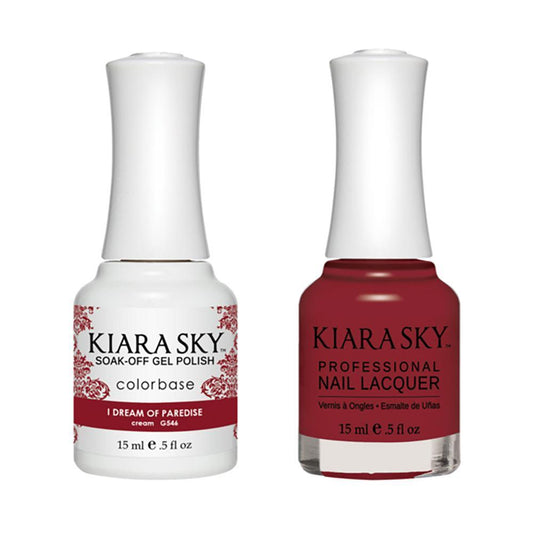 Kiara Sky Gel Nail Polish Duo - 546 Red Colors - I Dream Of Paradies