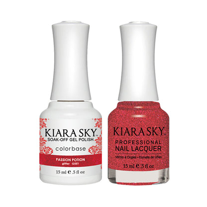 KIARASKY Holiday Gift Bundle: 4 Gel & Lacquer, 1 Base Gel, 1 Top Gel - 555, 505, 554, 551