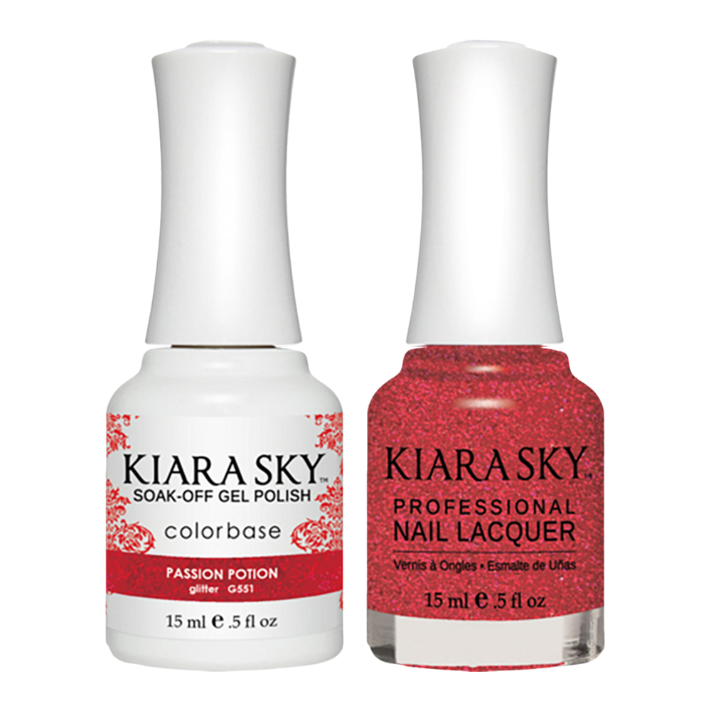 KIARASKY Holiday Gift Bundle: 7 Gel & Lacquer, 1 Base Gel, 1 Top Gel - 541, 532, 544, 507, 505, 554, 551