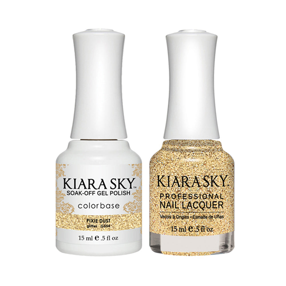 KIARASKY Holiday Gift Bundle: 4 Gel & Lacquer, 1 Base Gel, 1 Top Gel - 555, 505, 554, 551