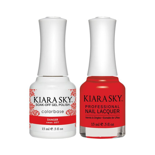 Kiara Sky Gel Nail Polish Duo - 577 Pink Colors - Danger