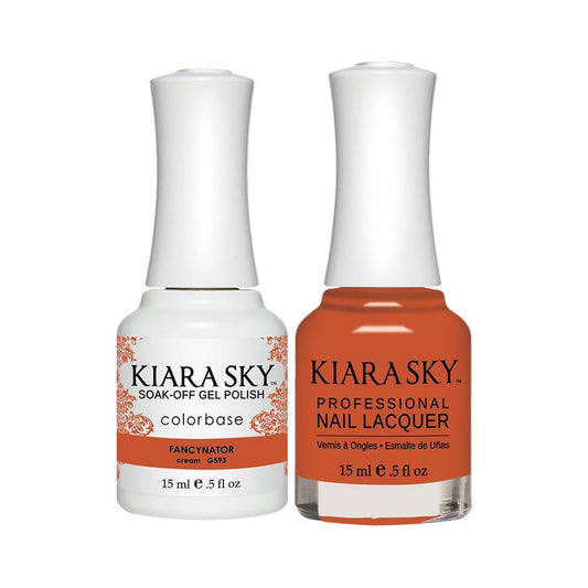 Kiara Sky Gel Nail Polish Duo - 593 Orange Colors - Fancynator