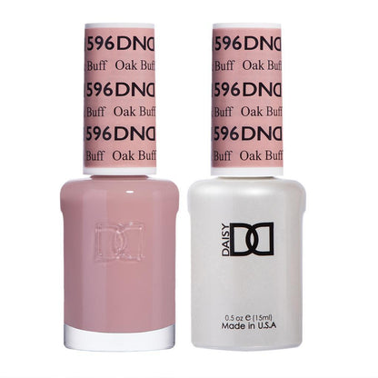 DND Gel Nail Polish Duo - 596 Brown Colors - Oak Buff