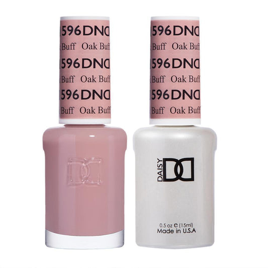 DND Gel Nail Polish Duo - 596 Brown Colors - Oak Buff