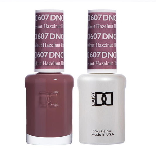 DND Gel Nail Polish Duo - 607 Brown Colors - Hazelnut