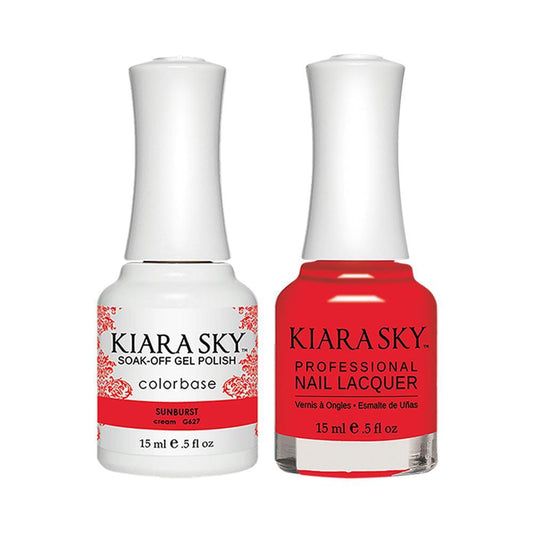 Kiara Sky Gel Nail Polish Duo - 627 Red Colors - Sunburst