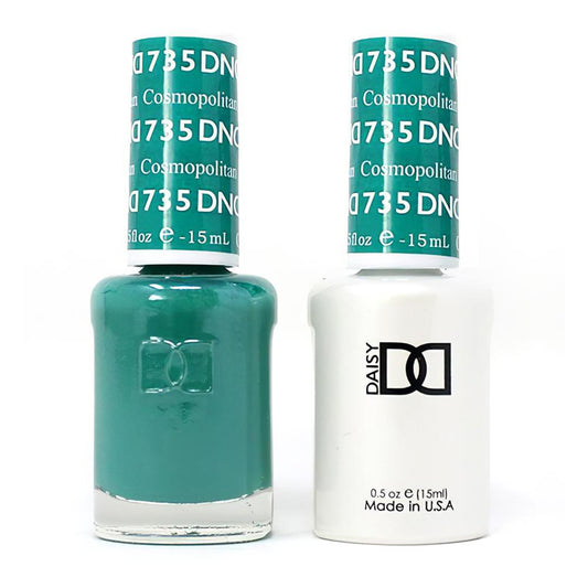 DND Gel Nail Polish Duo - 735 Green  Colors - Cosmopolitan