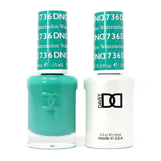 DND Gel Nail Polish Duo - 736 Green Colors - Watermelon