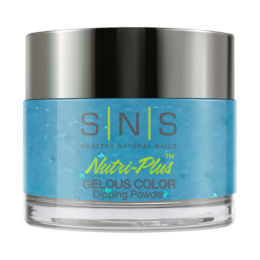 SNS Dipping Powder Nail - BM18 - Blue Glitter Colors