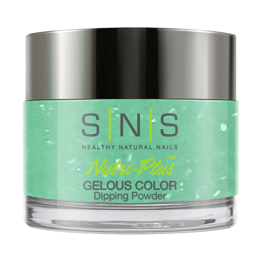 SNS Dipping Powder Nail - BM25 - Glitter Green Colors