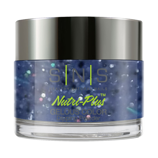 SNS Dipping Powder Nail - BM28 - Blue Glitter Colors