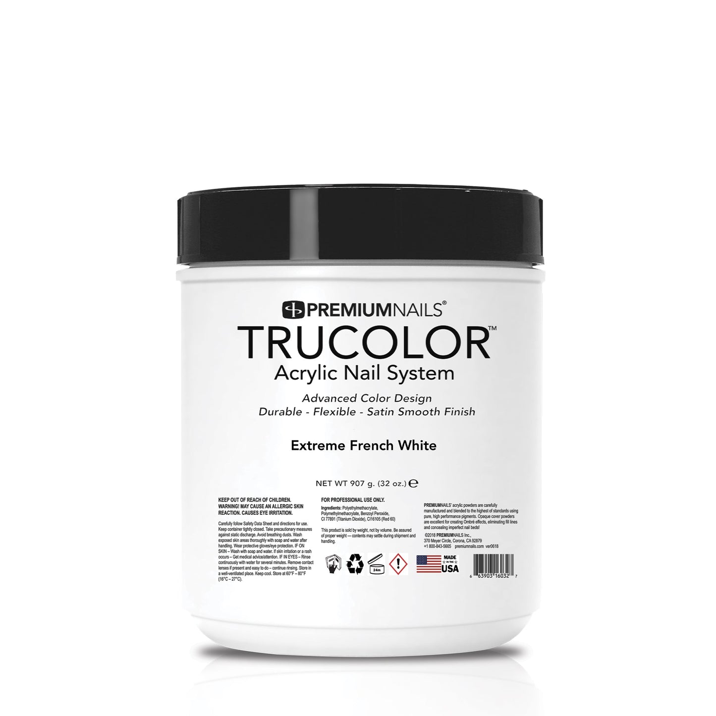 Extreme French White - TRUCOLOR Nail Sculpting Powder