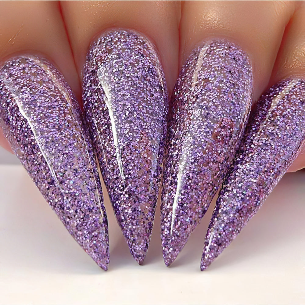 Kiara Sky Gel Nail Polish Duo - 520 Purple Glitter Colors - Out On The Town