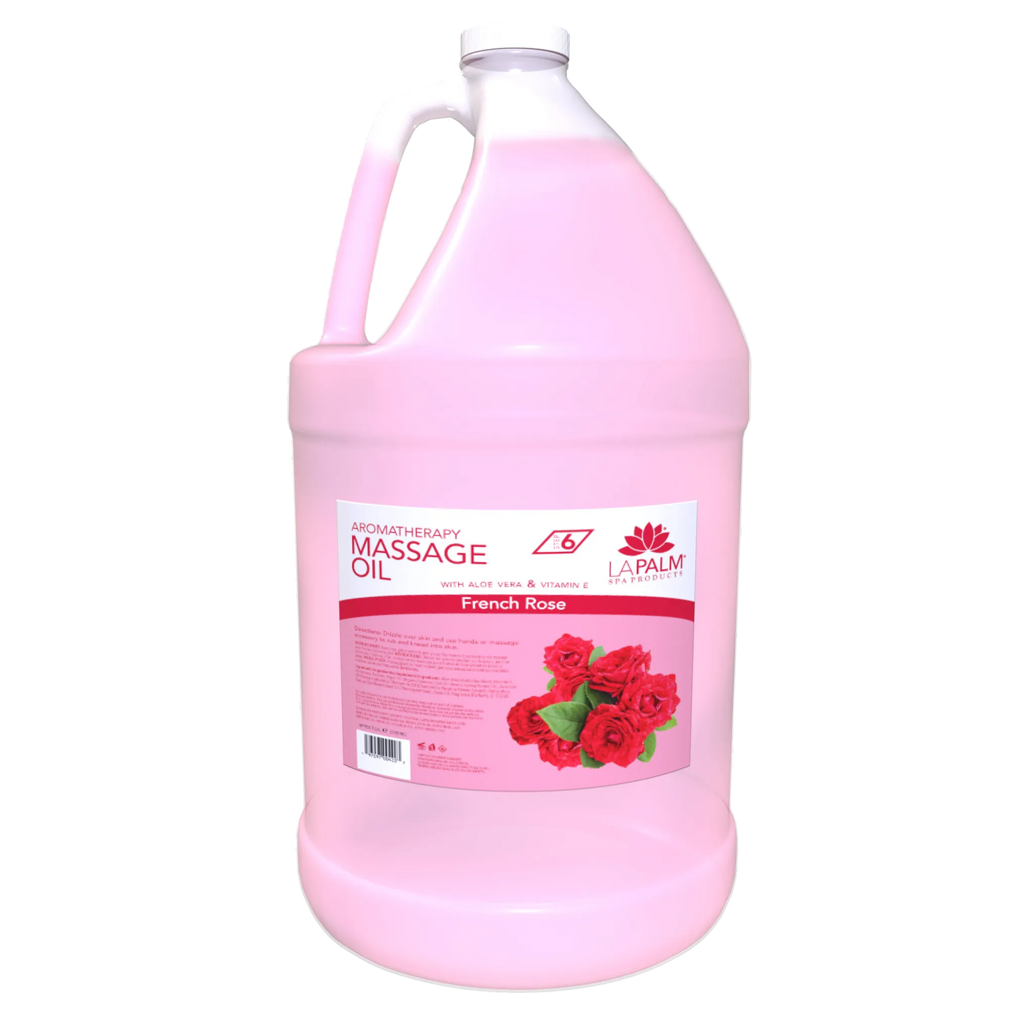 Lapalm Massage Oil Gallon, French Rose