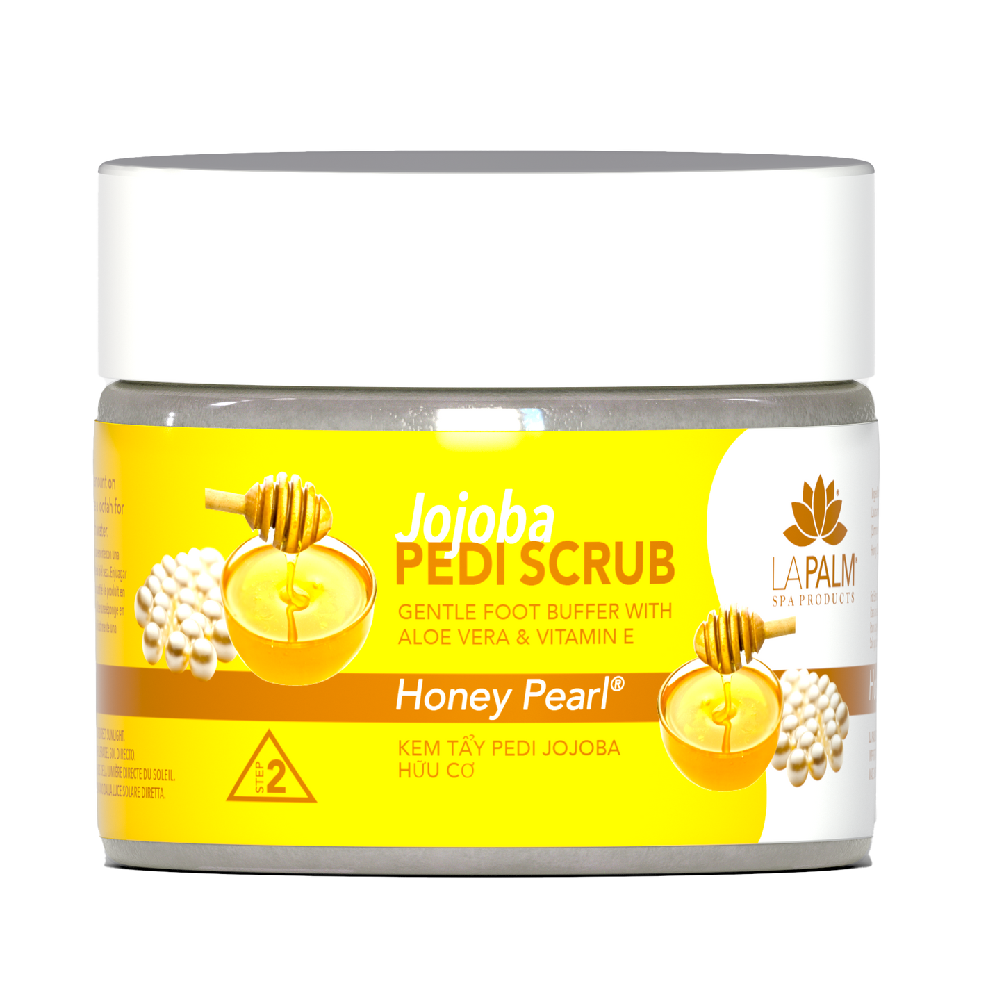 Lapalm Jojoba Oil Pedicure Gel Scrub, Honey Pearl