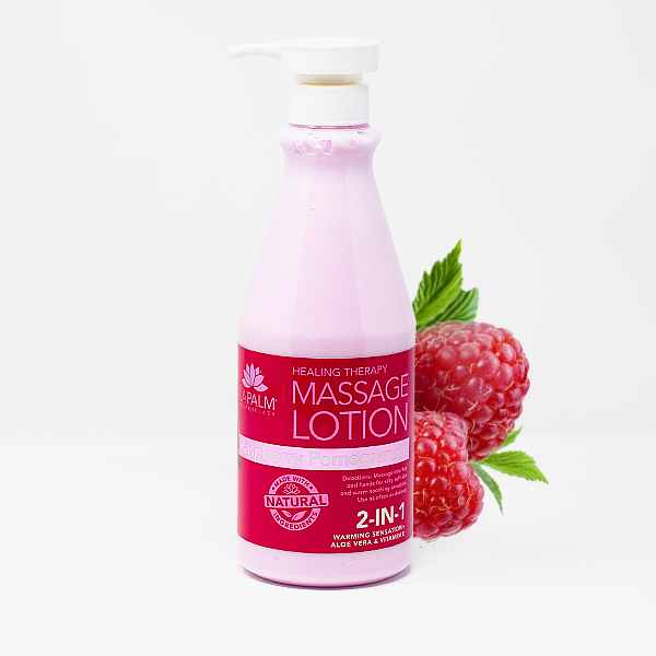 LaPalm Healing Therapy Massage Lotion | Raspberry Pomegranate