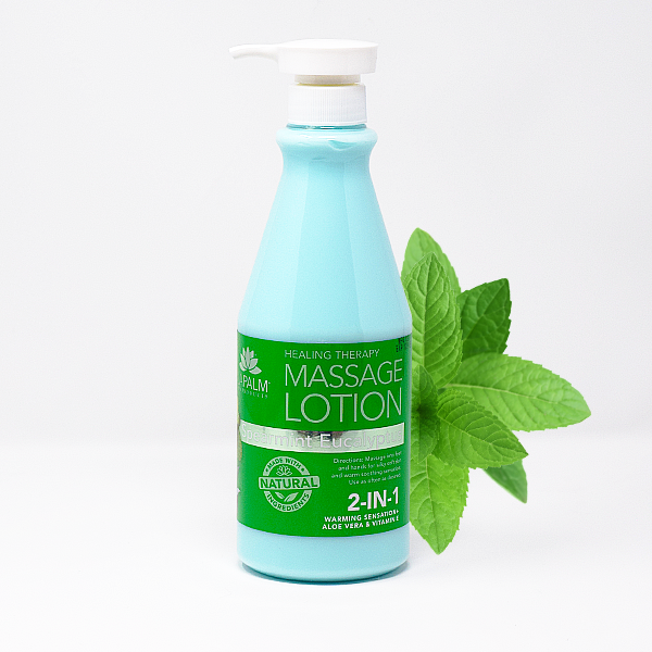 LaPalm Healing Therapy Massage Lotion | Spearmint Eucalyptus 24oz