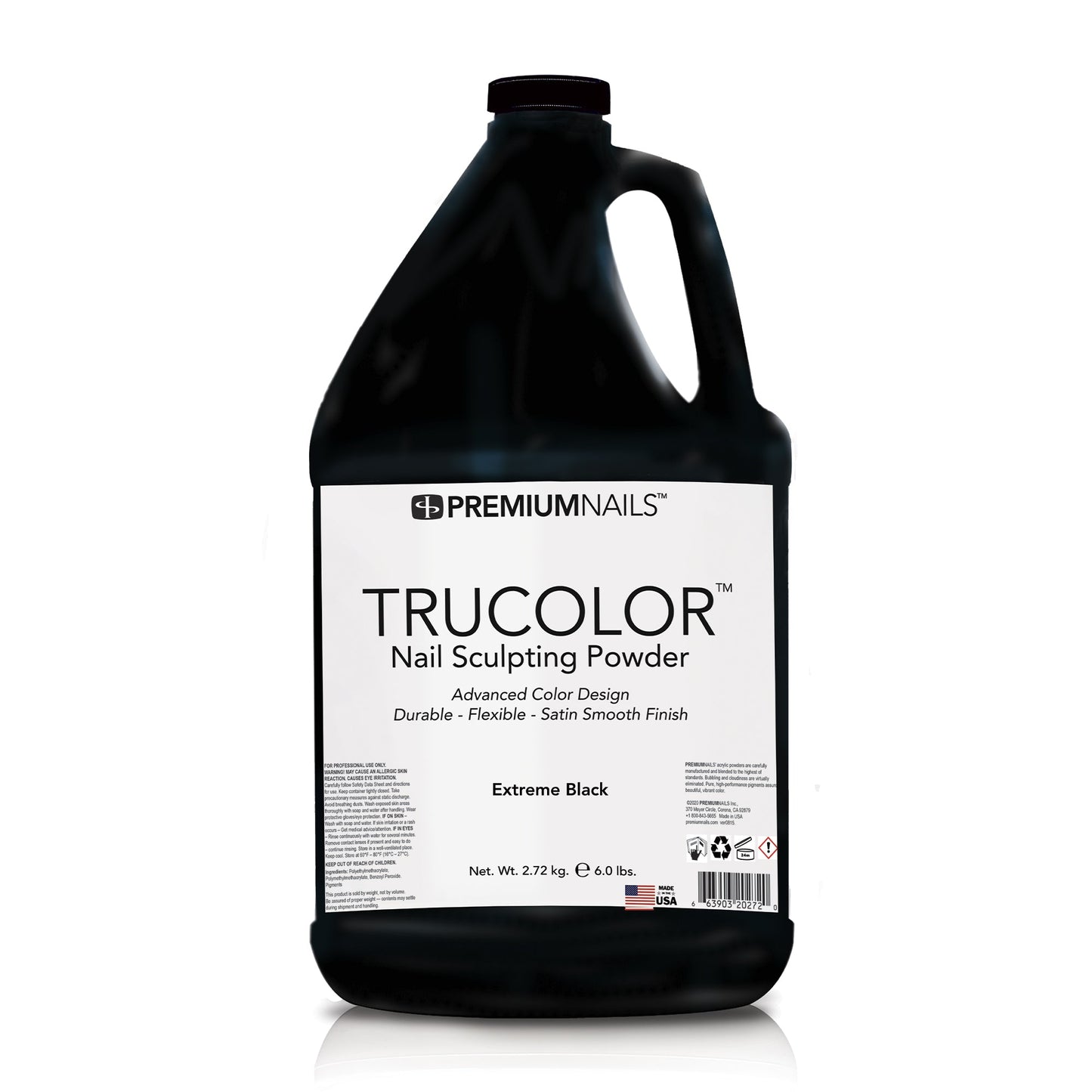 Extreme Black (Opaque/Cover) - TRUCOLOR Nail Sculpting  Powder