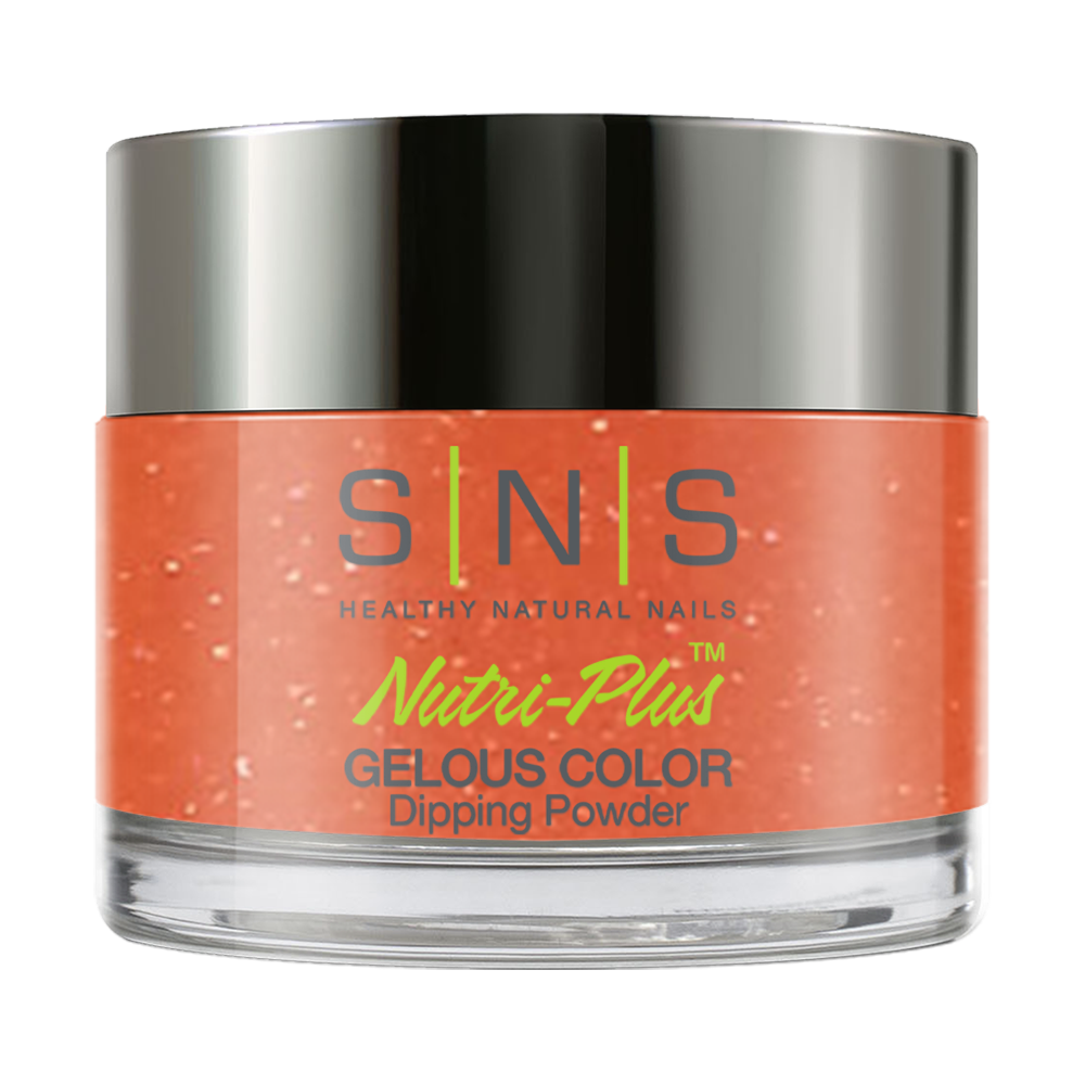 SNS Dipping Powder Nail - BM07 - Orange Glitter Colors