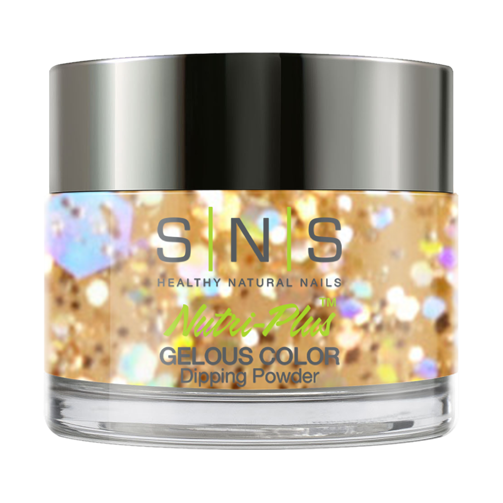 SNS Dipping Powder Nail - BP02 - Gold Glitter Colors