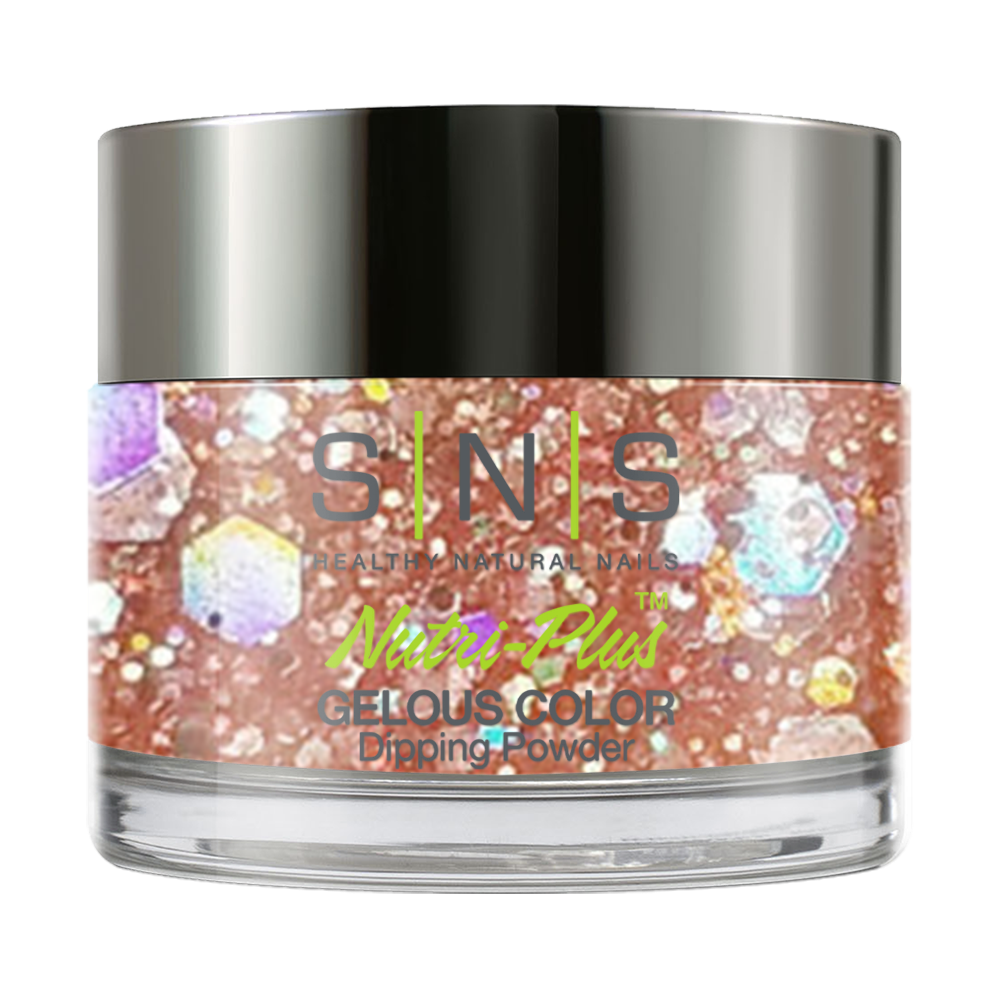 SNS Dipping Powder Nail - BP28 - Glitter Gold Colors