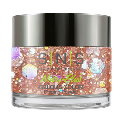 SNS Dipping Powder Nail - BP28 - Glitter Gold Colors