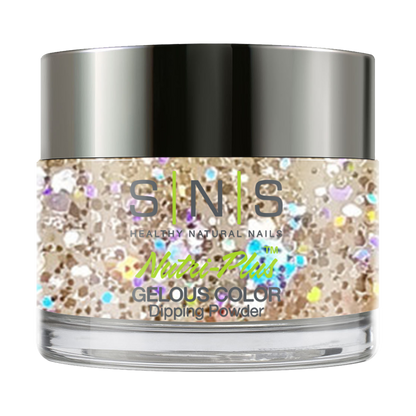 SNS Dipping Powder Nail - BP30 - Glitter Gold Colors