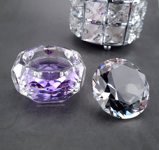 Crystal Powder/Liquid Dish W/Lid