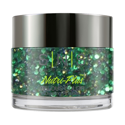 SNS Dipping Powder Nail - HD17 - Green Glitter Colors