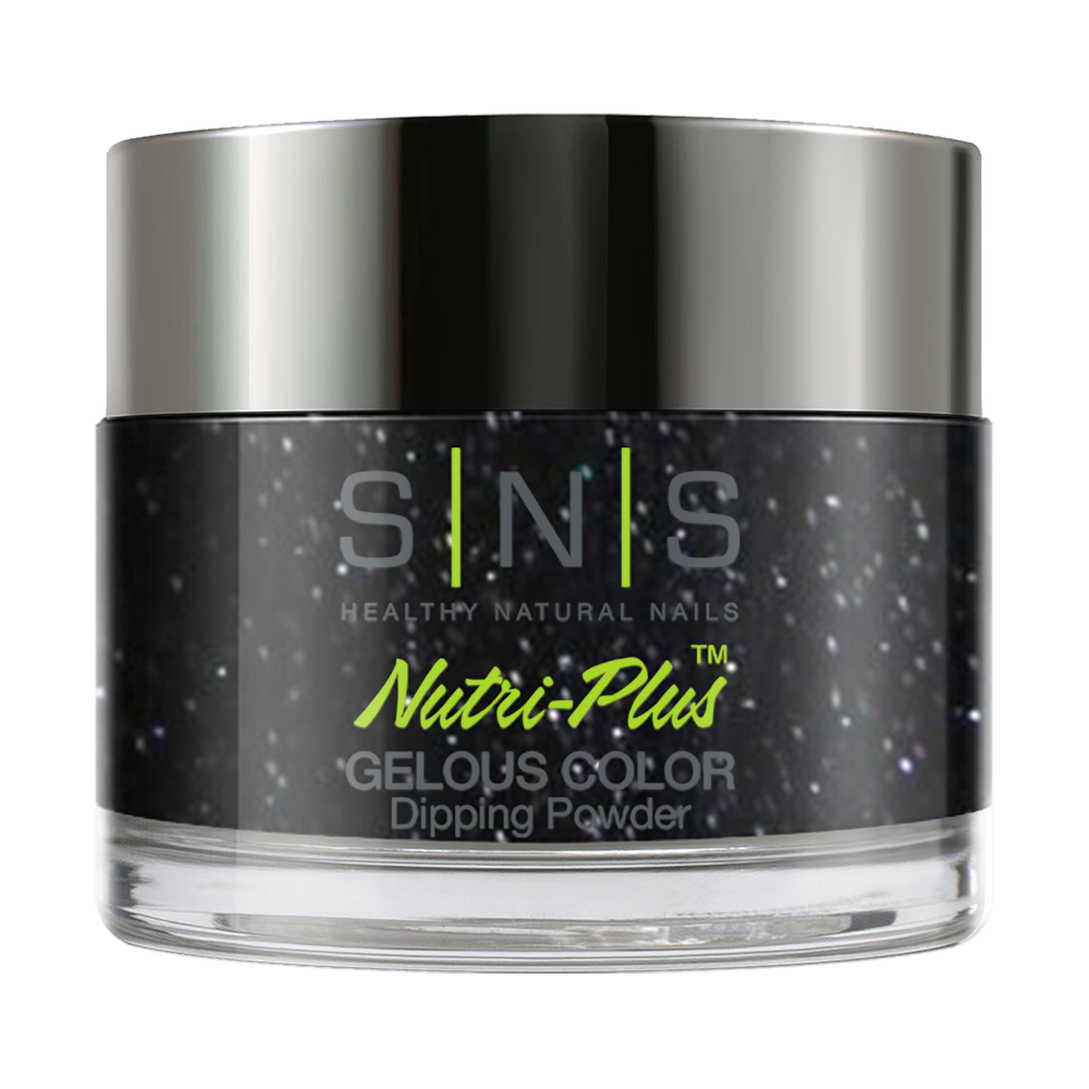 SNS Dipping Powder Nail - HD24 - Black Glitter Colors