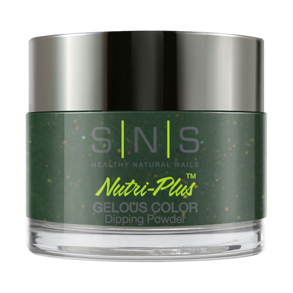 SNS Dipping Powder Nail - IS02 Enchanted Forest - Green Glitter Colors