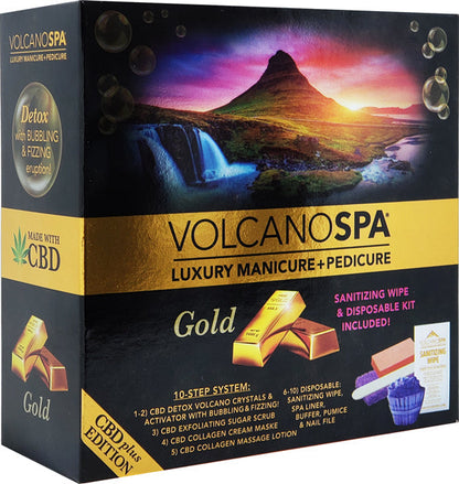 Lapalm 10 Step - Volcano Spa Pedicure Kit - GOLD Case of 36