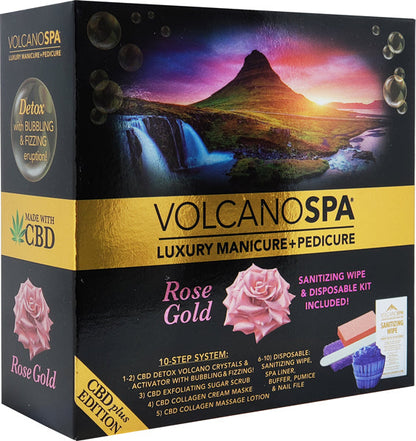 Lapalm 10 Step - Volcano Spa Pedicure Kit - ROSE GOLD Case of 36